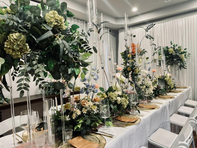 Reception floral styling