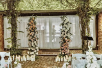Arch florals and candles